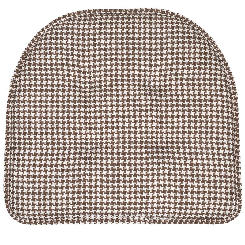 Houndstooth U-Shaped 16" x 17" Memory Foam Chair Pad