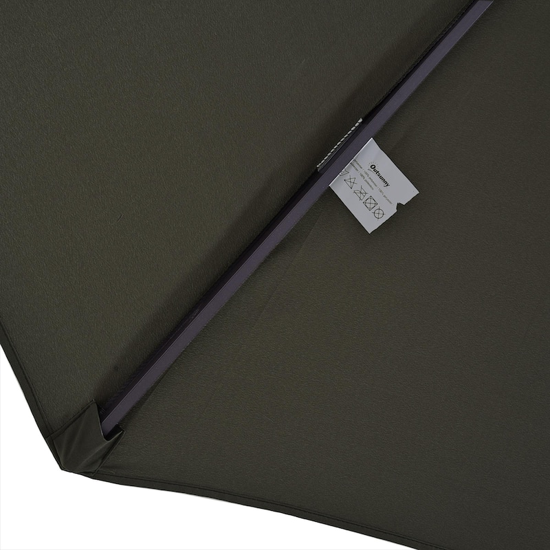 Double-sided outdoor umbrella with crank handle and vents