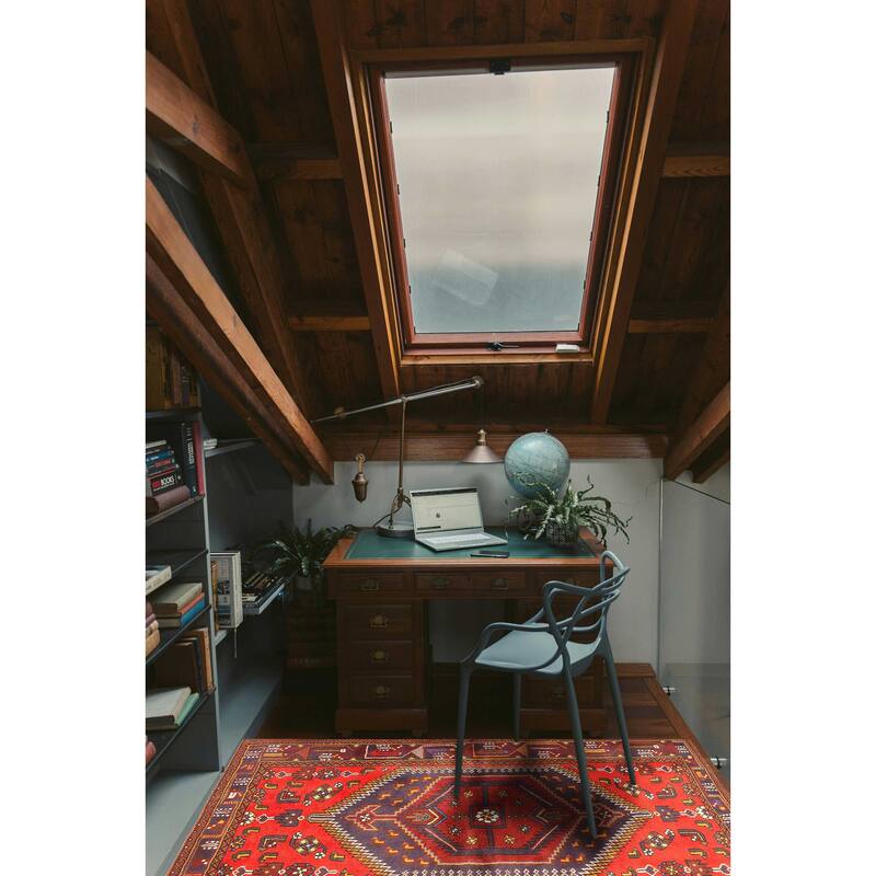 ECARPETGALLERY Hand-knotted Andelz Blue Wool Rug - 4'0 x 6'0