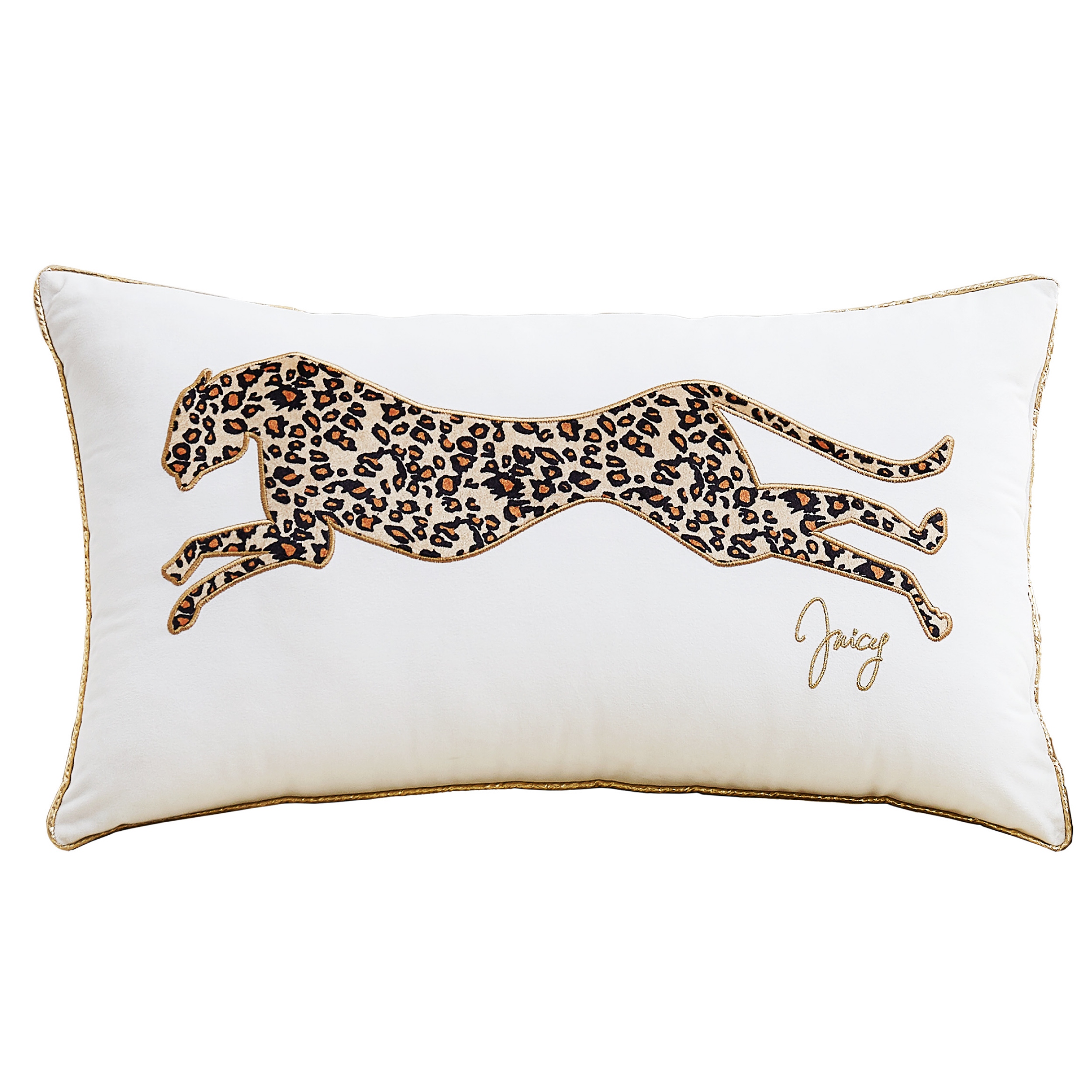 Juicy Couture Velvet Cheetah Pillow 14 x 24 Green
