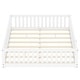 preview thumbnail 25 of 26, Queen Size Pine Wood Floor Bed with Safety Guardrails and Door for Kids