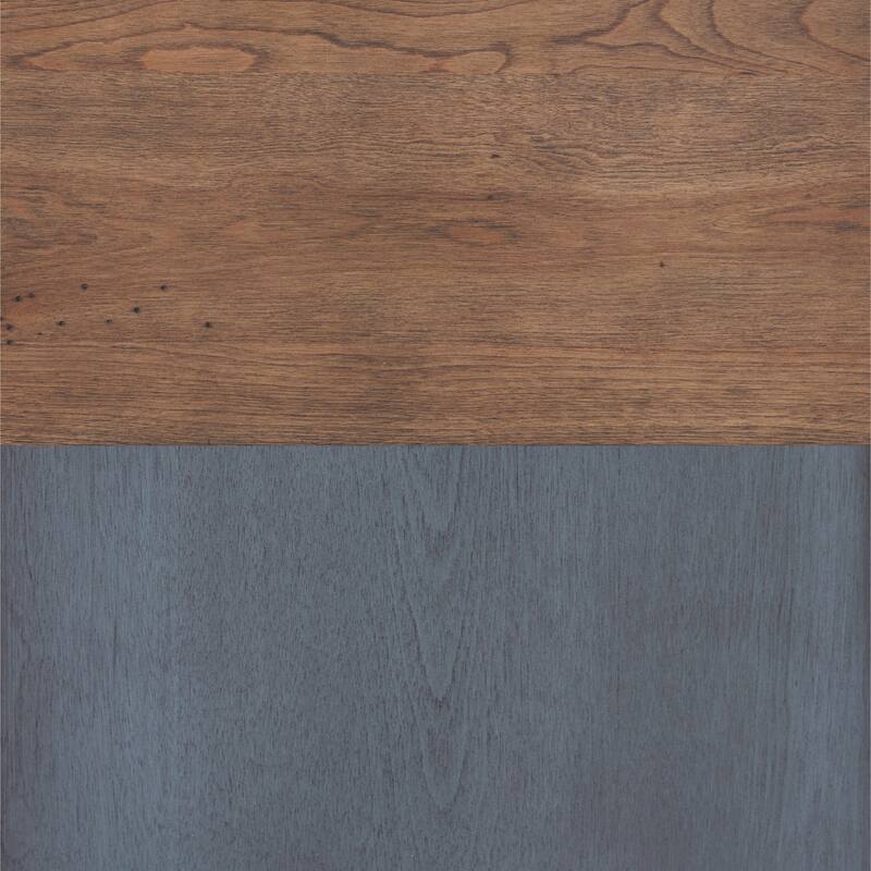 Bridgevine Home Americana 14 inch Chairside Table, No Assembly Required, Corduroy Blue Finish