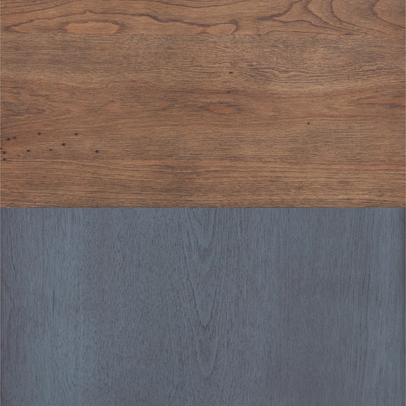 Bridgevine Home Americana 24 inch End Table, No Assembly Required, Corduroy Blue Finish