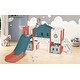 preview thumbnail 21 of 43, Toddler Slide Set, Kids Slide Playset Structure Castle Climber w/Basketball Hoop, Toy Storage Organizer, Kids Climbers Playhouse