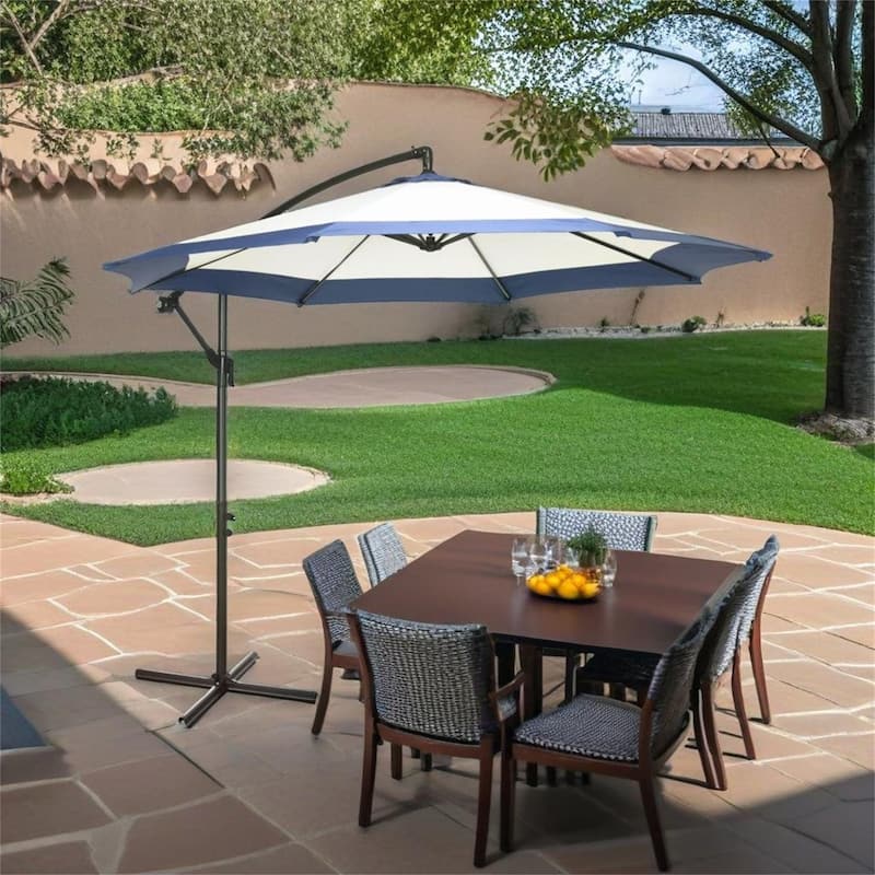 Outsunny 10FT Cantilever Umbrella - Blue