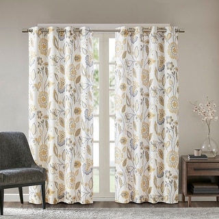 Jacquard Printed Room Darkening Curtain Panel - Bed Bath &amp; Beyond ...