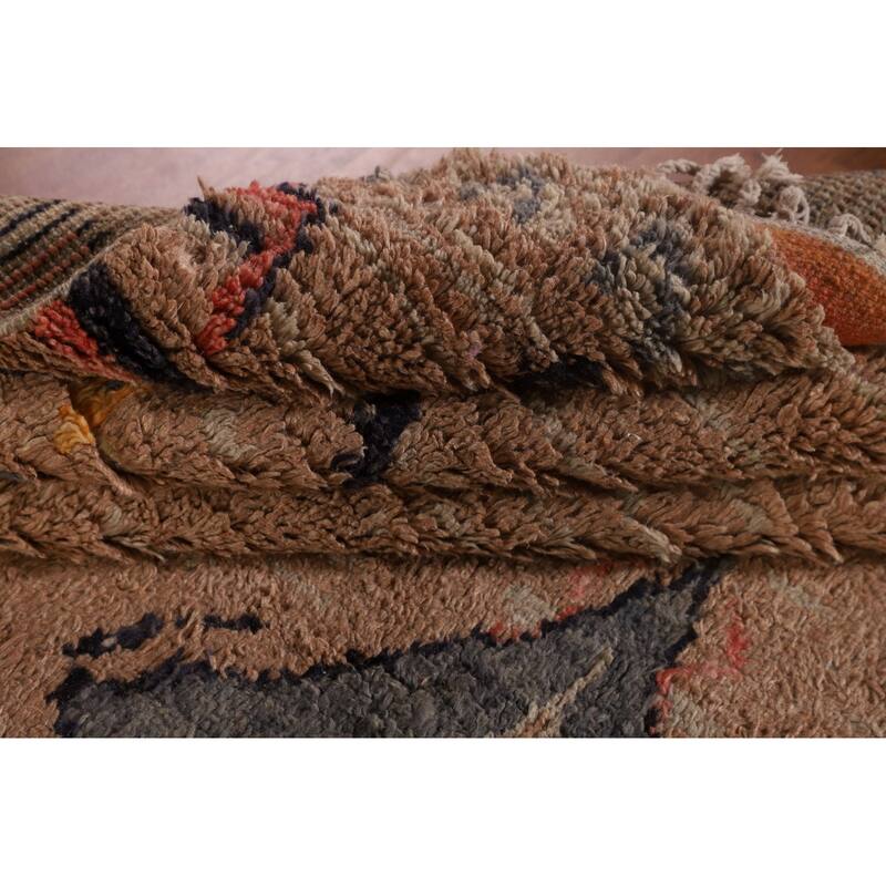 Plush Moroccan Oriental Area Rug Hand-Knotted Wool Carpet - 8'11" x 13'0"