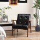 preview thumbnail 6 of 16, Costway Mid Century Accent Chair Tufted Reading Armchair Solid Rubber - See Details