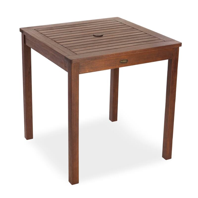 31" x 31" Eucalyptus Wood Outdoor Square Bistro Table