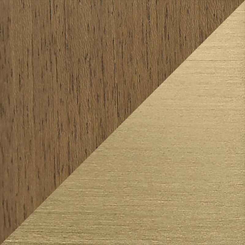 Heidi Light Brown Oak Bathroom Vanity with White Quartz Top - 36" - Light Brown Oak with Brushed Gold Hardware