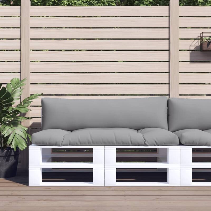 vidaXL Pallet Cushions Outdoor Sofa Pillow Seat Pad Decorative Cushion Fabric - Gray (2)
