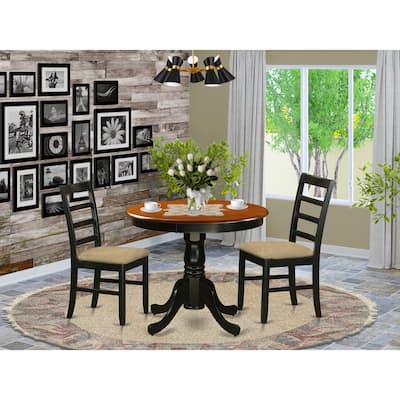 Small Kitchen Table Set with Chairs - Dining Table & 2 Cappuccino Chairs