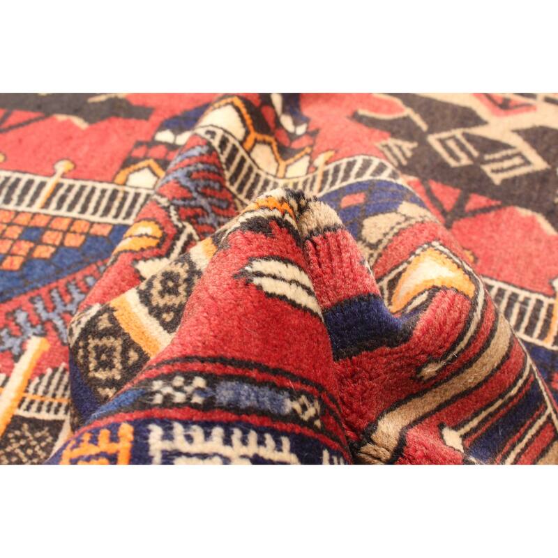 ECARPETGALLERY Hand-knotted Teimani Red Wool Rug - 2'10 x 4'6