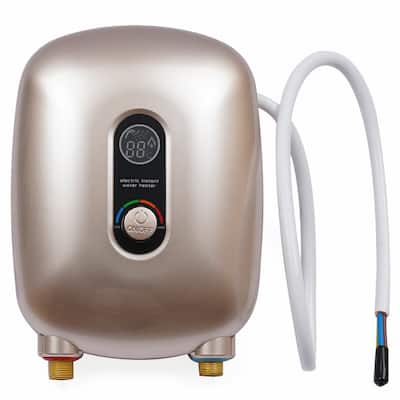 Mini Electric Tankless Instant Water Heater Touch Screen 6500W