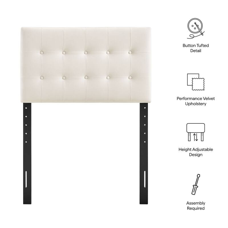 Emily Biscuit Tufted Performance Velvet Headboard