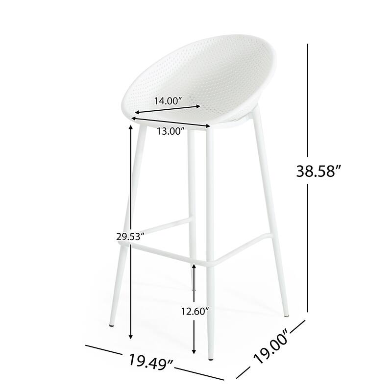Gable Outdoor/Indoor Modern 26-inch Height Barstools (Set of 2) by Christopher Knight Home