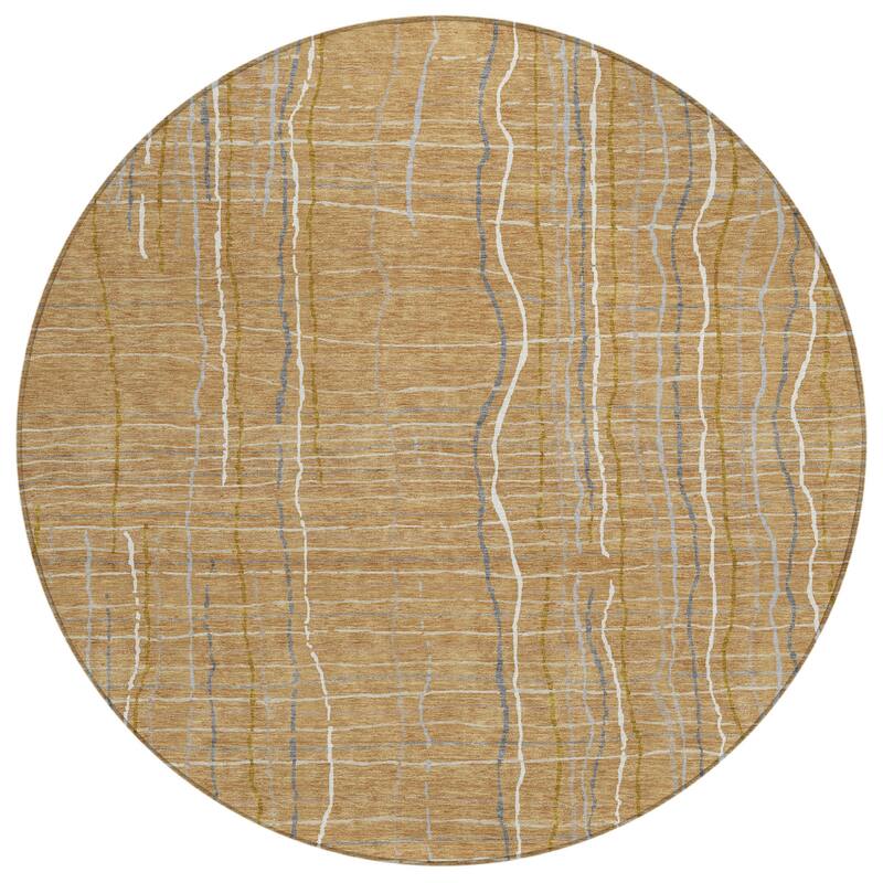 HomeRoots Striped Transitional Rectangle Outdoor Rug