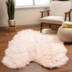 preview thumbnail 125 of 155, Silver Orchid Parrott Faux Fur Sheepskin Area Rug 8' x 10' - Light Pink