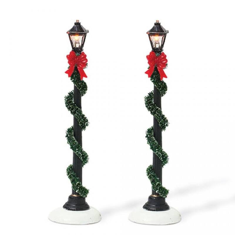 Department 56 Village Accessories LED Small Town Street Lamps - Set of 2 - 810828