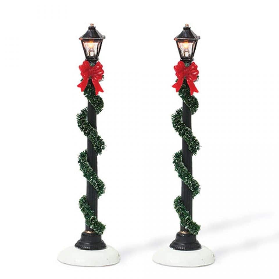 Department 56 Village Accessories LED Small Town Street Lamps - Set of 2 - 810828