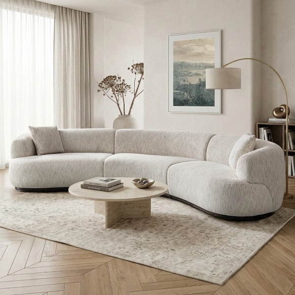 Furniture of America Premier Modern Curved Premium Upholstered 169