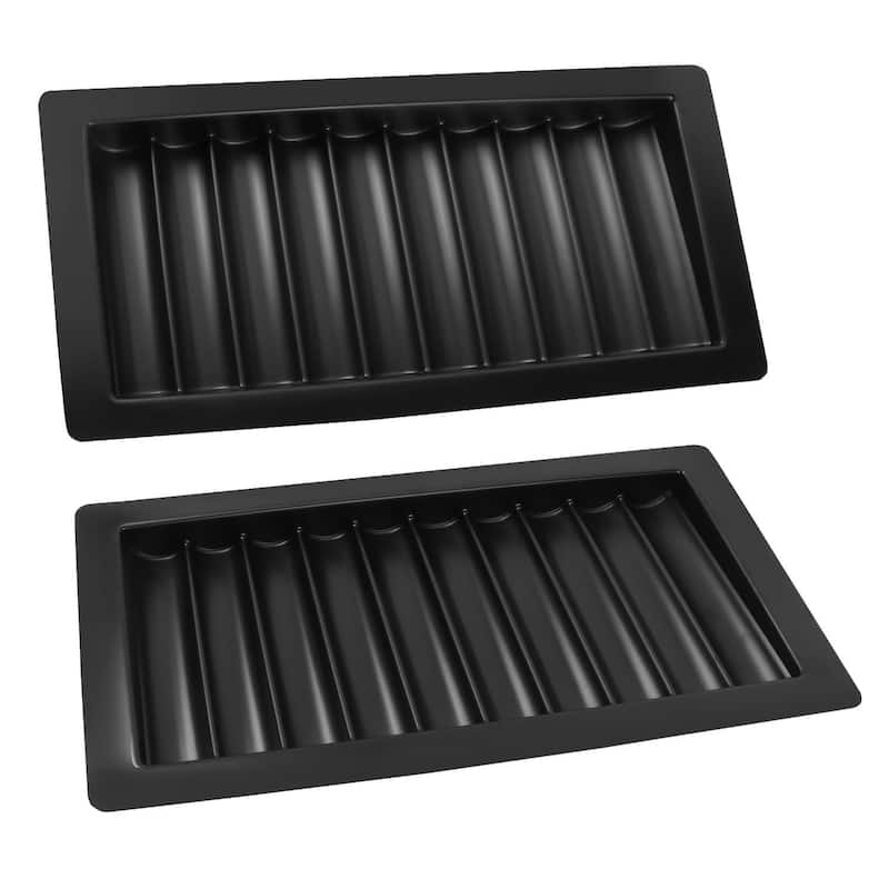 GSE™ 10-Row Casino Poker Table Dealer Poker Chip Tray. Custom Poker Table Chip Rack/Holder for 500 Chips - Black - Black