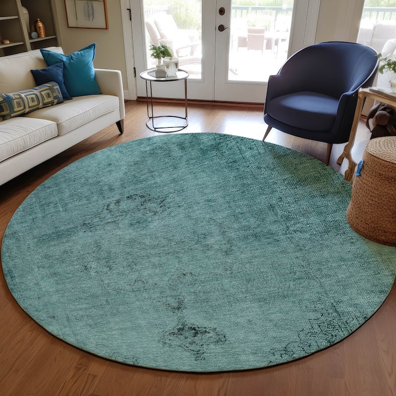 Machine Washable Indoor/ Outdoor Chantille Traditional Vintage Rug