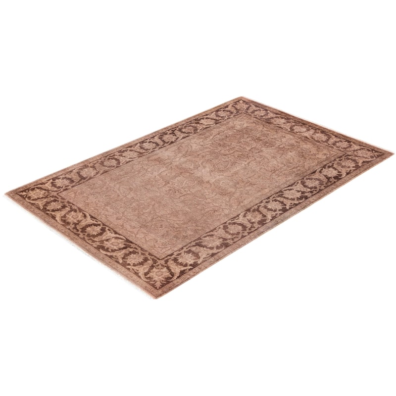 Overdyed One-of-a-Kind Hand-Knotted Area Rug - Beige - 4' 0" x 6' 1"