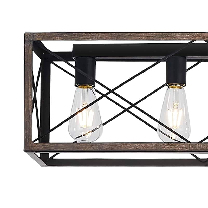 7-Light 48In Linear Modern Farmhouse Kitchen Chandelier - 48''