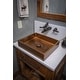 preview thumbnail 9 of 9, Rectangular Stainless Steel Sink with Rim in Rose Gold with Drain