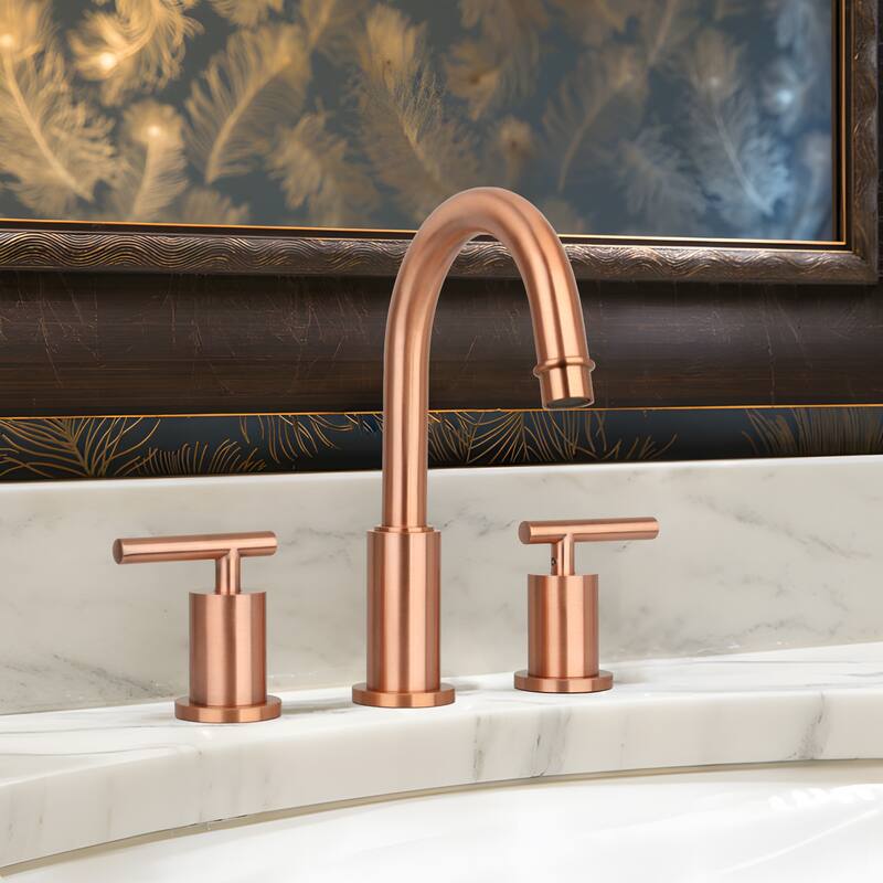 Two-Handle Copper Widespread Bathroom Sink Faucet - 8' x 10'