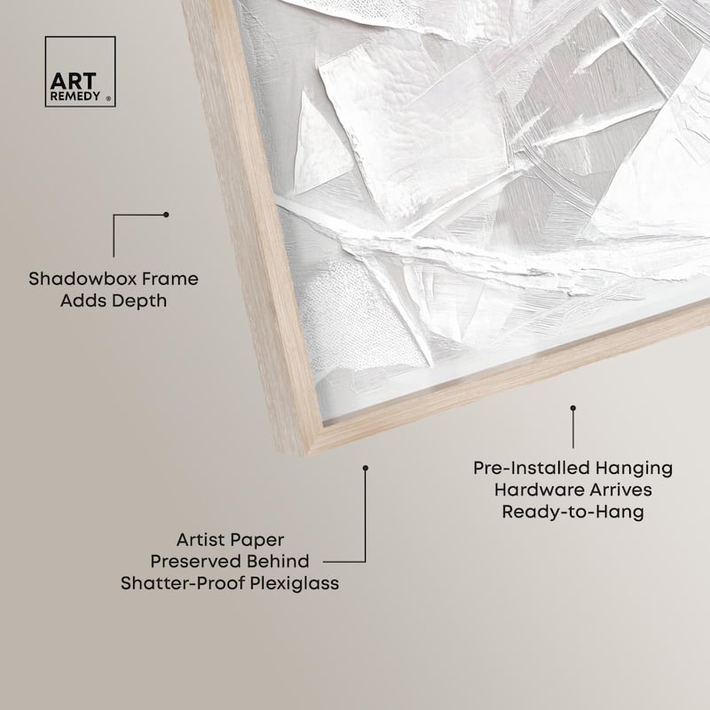 Thick White Texture II Shadowbox by Art Remedy