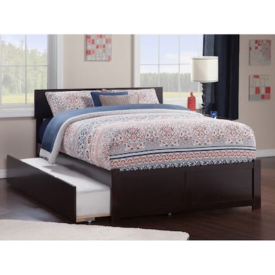 AFI Orlando Platform Bed with Footboard & Twin XL Trundle