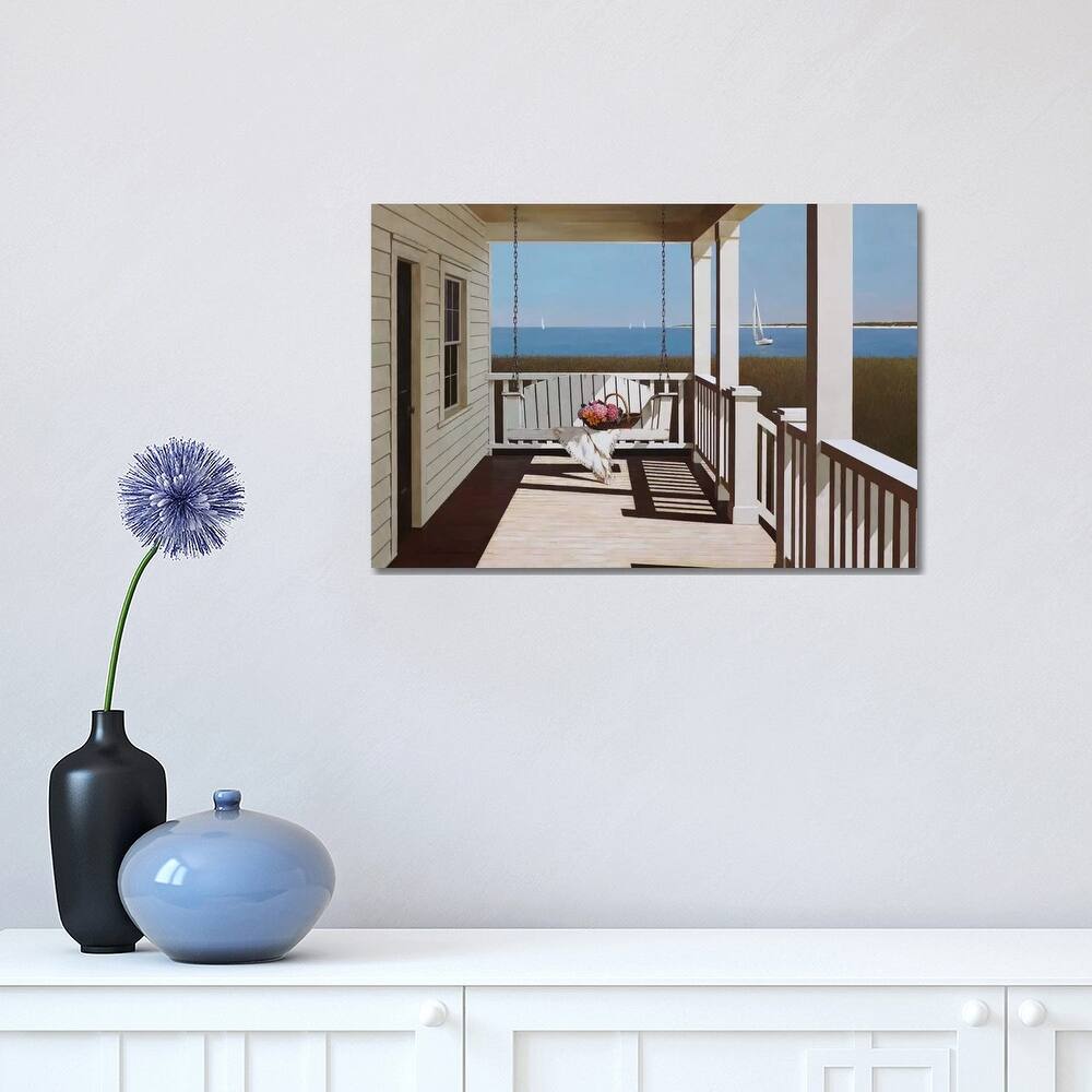 iCanvas "Flower Basket On Swing Chair" by Zhen-Huan Lu Canvas Print