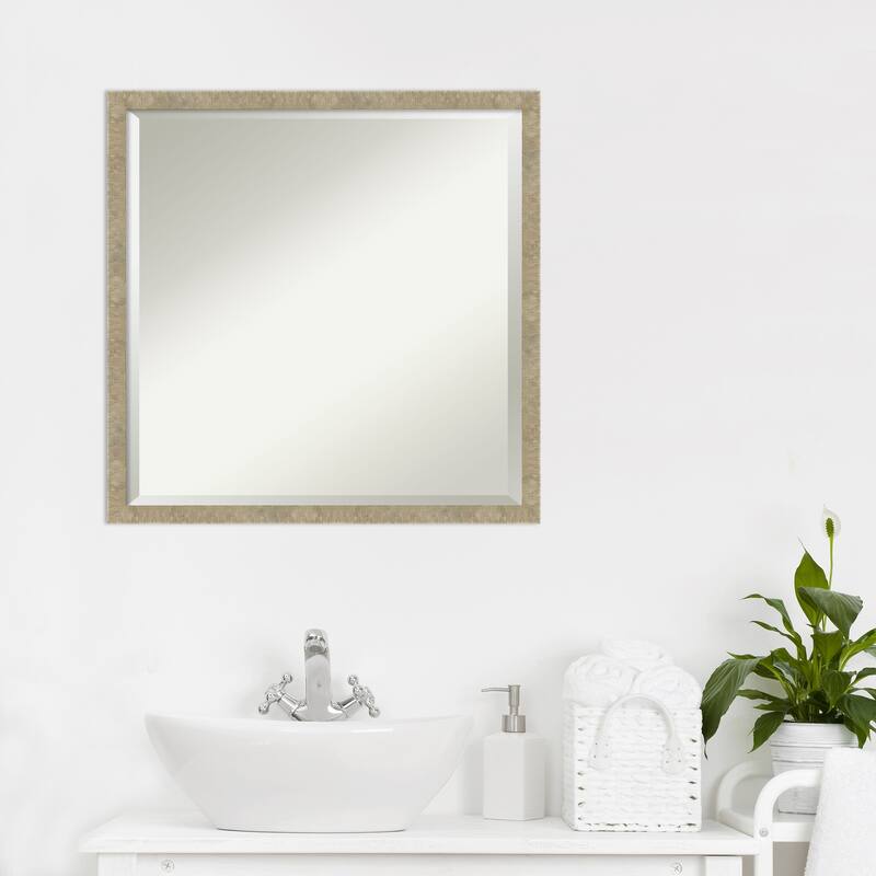 Beveled Bathroom Wall Mirror - Jet Frame