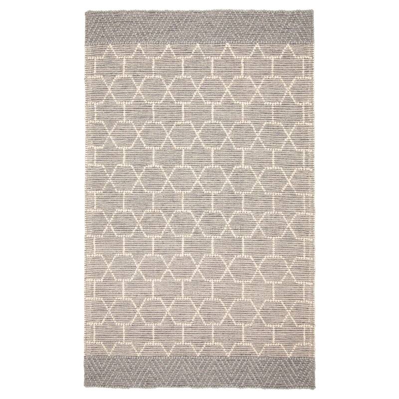 ECARPETGALLERY Braid weave Sienna Grey Wool Rug - 5'0 x 8'3 - Grey - 5'0 x 8'3