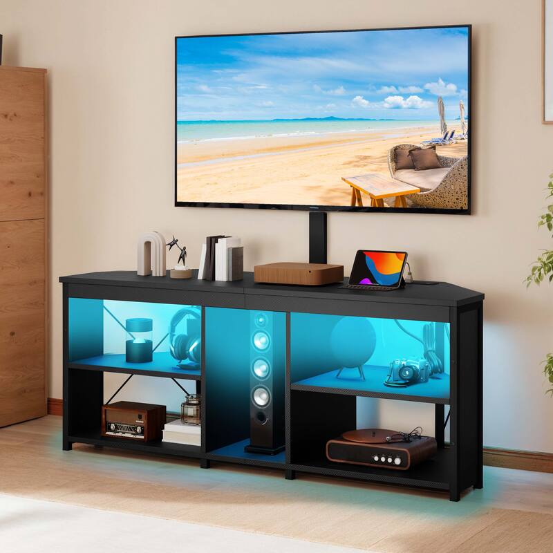 Moasis LED TV Stand with Mount for 32-70 inch TVs