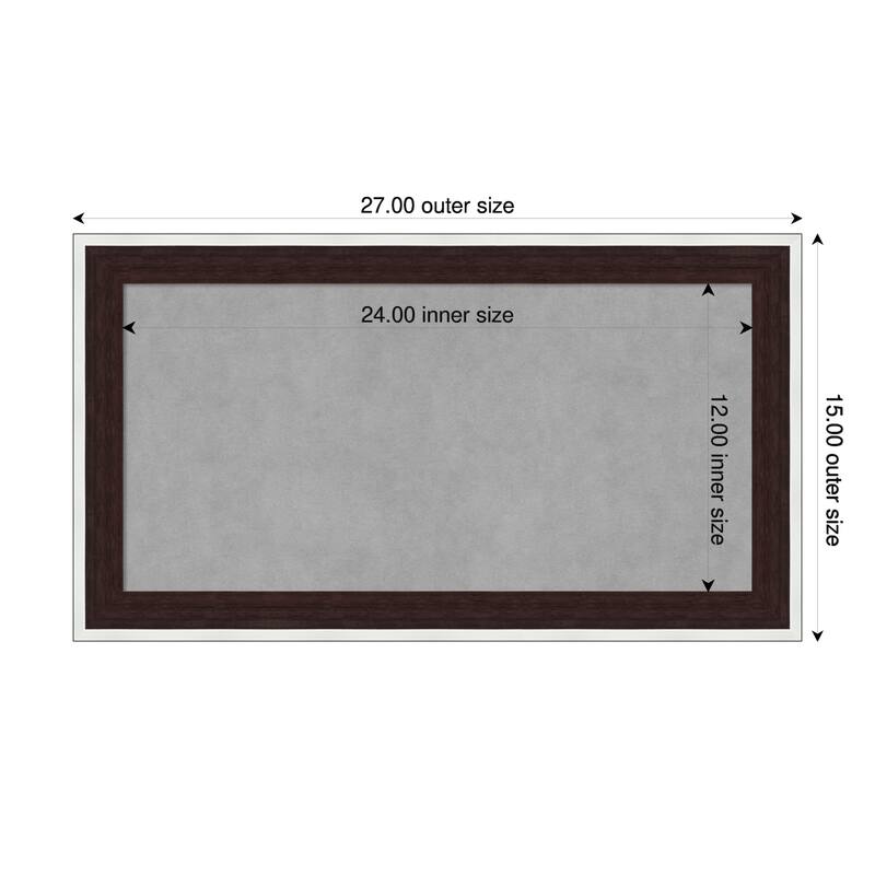 Amanti Art Maya Espresso Silver Framed - 27 x 15 in - Maya Espresso Silver