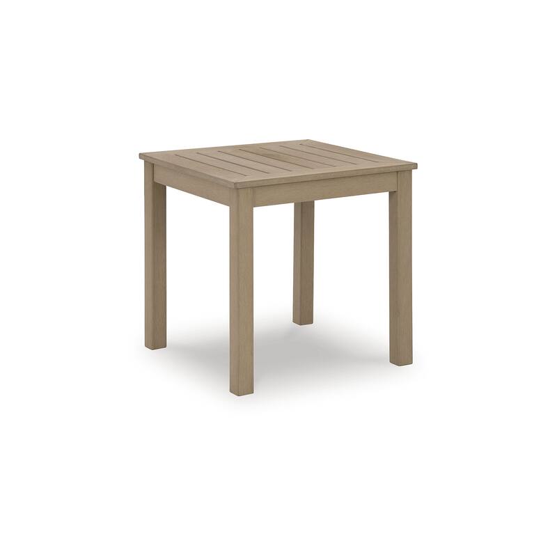 Signature Design by Ashley Hallow Creek Driftwood Outdoor End Table - 23.5" W x 23.5" D x 24" H