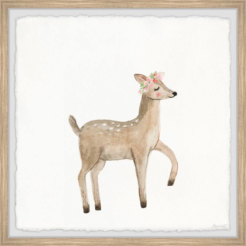 Fawn Steps Framed Wall Art, Elegant Home Touch - Sophisticated Artwork for Refined Décor