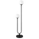 preview thumbnail 4 of 14, Dufrene 2-Light Floor Lamp with Glass Shades