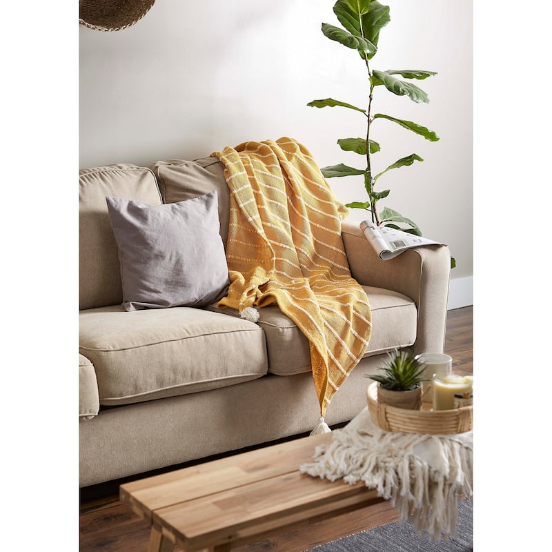 DII Slub Stripe Throw