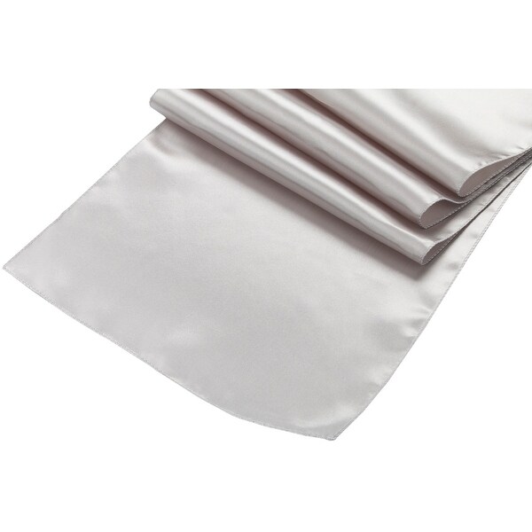 50 Pieces, Satin Table Runner Approx. 14"x108" - Silver