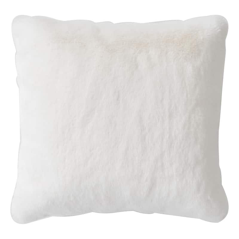 Faux Rabbit Collection Solid Square Pillow - (20" x 20")