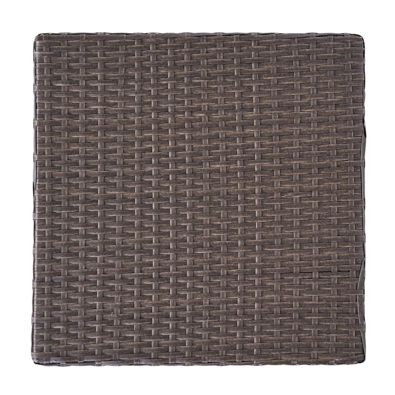 Puerta Outdoor Wicker Accent Side Table by Christopher Knight Home