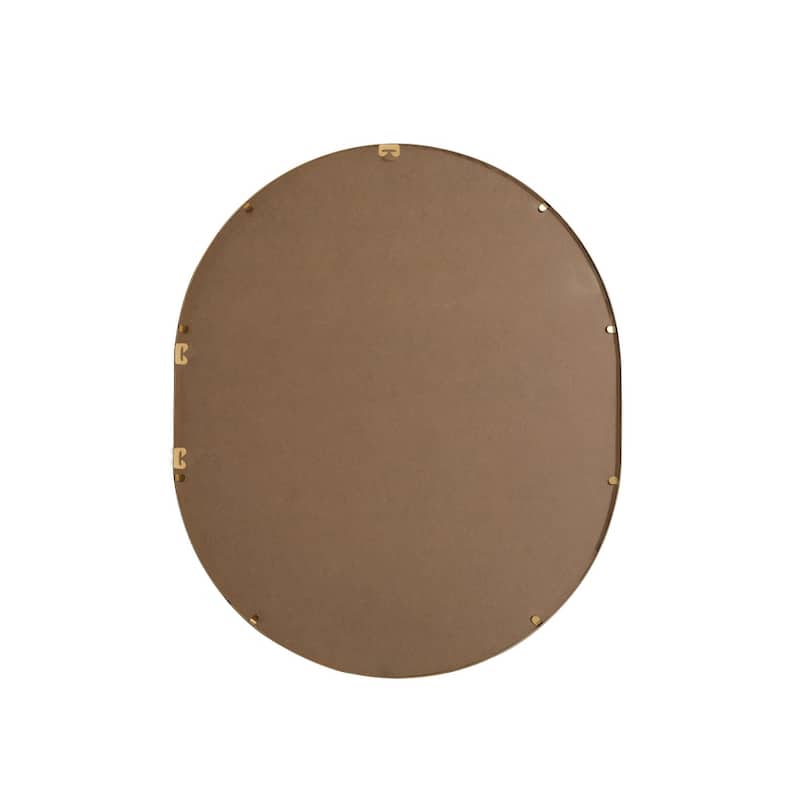 Indigo Home Metal Frame Oval Mirror 30x36 Inch