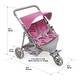 preview thumbnail 4 of 7, Badger Basket Trek 3 Wheel Folding Twin Doll Jogging Stroller - Gray and Pink - N/A