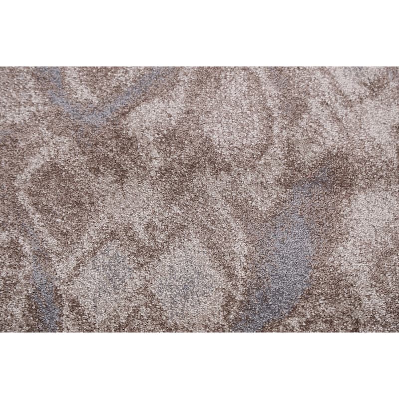 Turkish Abstract Brown Transitional Oriental Rug Contemporary Carpet