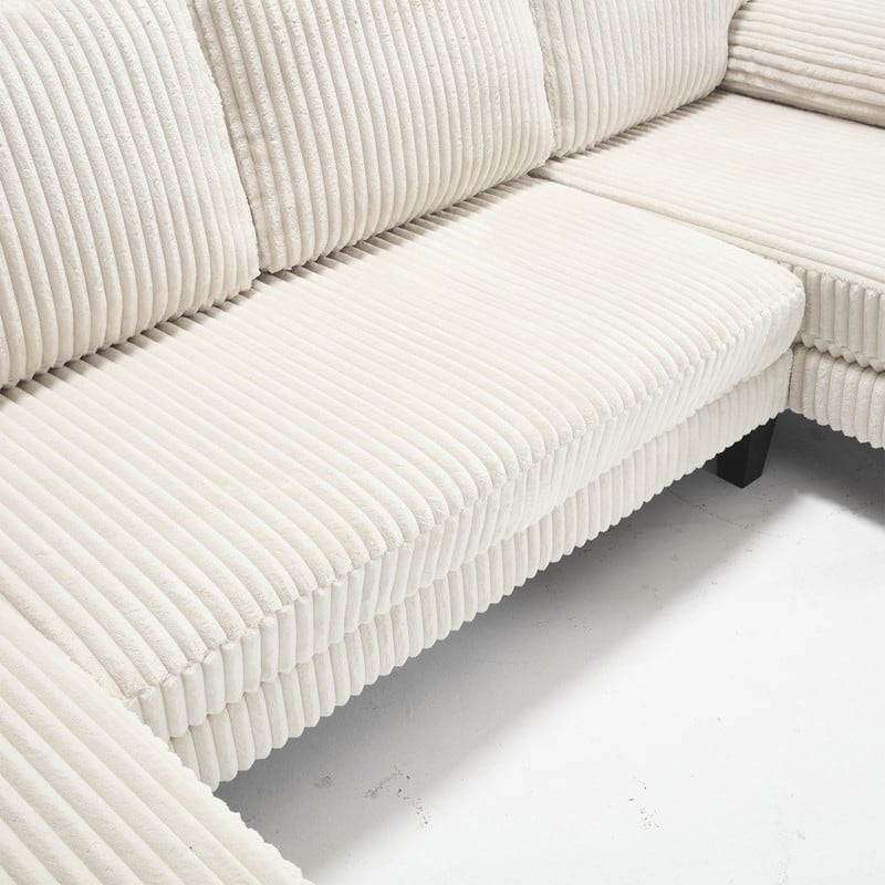 4-Seat U-Shaped Sectional Sofa with Double Chaise