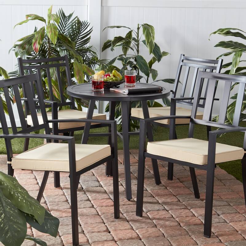 Greendale Home Fashions 18-Inch Square Outdoor Chair Pad (4-Pack)